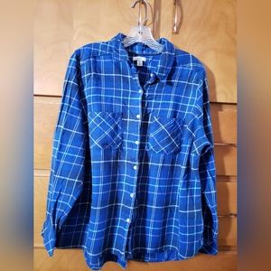 Women's Plus Flannel Button Shirt. Croft & Barrow
